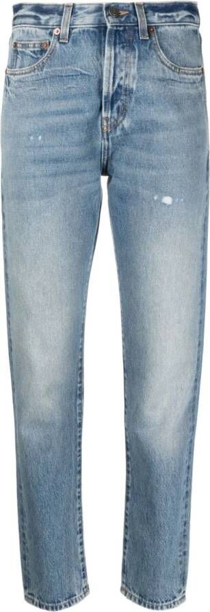 Saint Laurent Jeans met toelopende pijpen Blauw