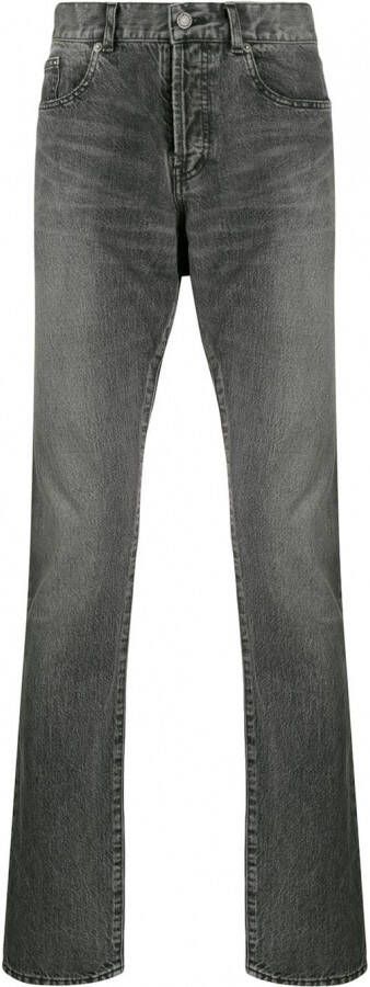 Saint Laurent Jeans met verwassen-effect Grijs