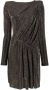 Saint Laurent Jurk met gewatteerde schouders Zwart - Thumbnail 1