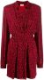 Saint Laurent Jurk met luipaardprint Rood - Thumbnail 1
