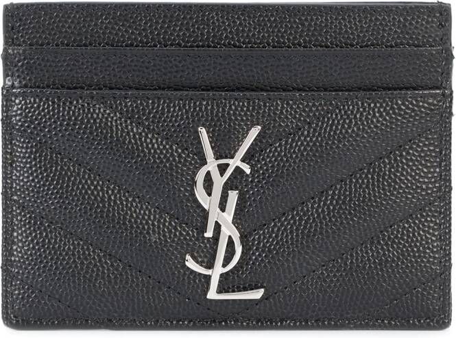 Saint Laurent Cassandra matelassé pasjeshouder Zwart