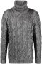 Saint Laurent Kabelgebreide coltrui Grijs - Thumbnail 1
