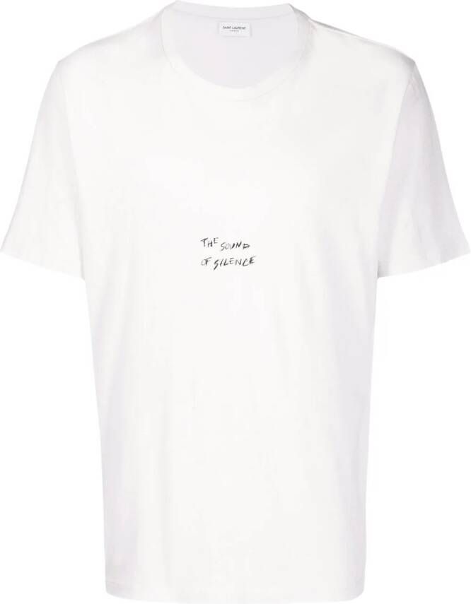 Saint Laurent Katoenen T-shirt Wit