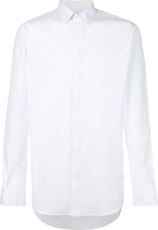 Saint Laurent klassiek formeel overhemd Wit