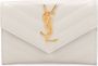 Saint Laurent kleine envelop portemonnee met monogram Beige - Thumbnail 1