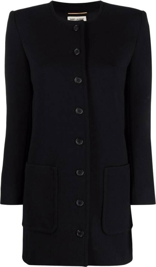 Saint Laurent Kraagloos jack Zwart