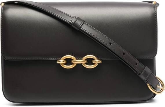 Saint Laurent Le Maillon leren boekentas dames leer Eén Bruin