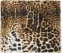 Saint Laurent Leopard sjaal Zwart - Thumbnail 1