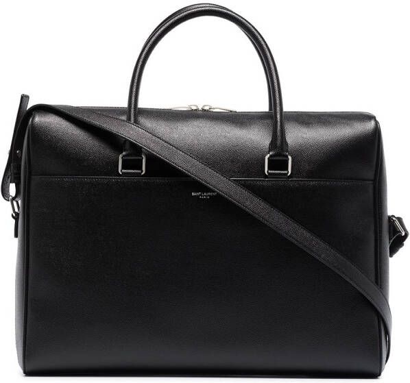 Saint Laurent Leren aktetas Zwart
