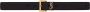 Saint Laurent Brede leren riem met monogram-logo Zwart - Thumbnail 1