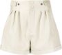 Saint Laurent Leren shorts Beige - Thumbnail 1