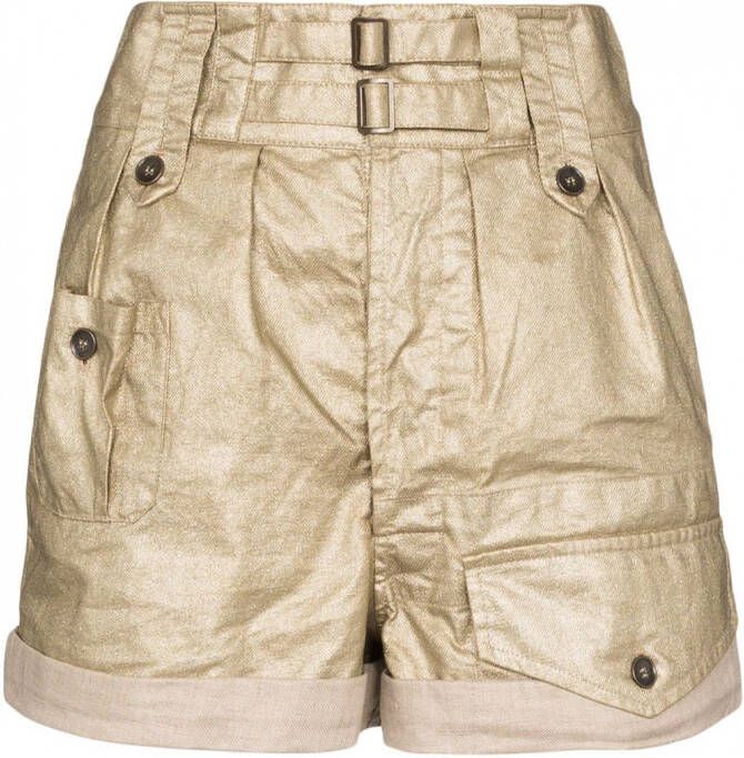 Saint Laurent Linnen shorts Beige