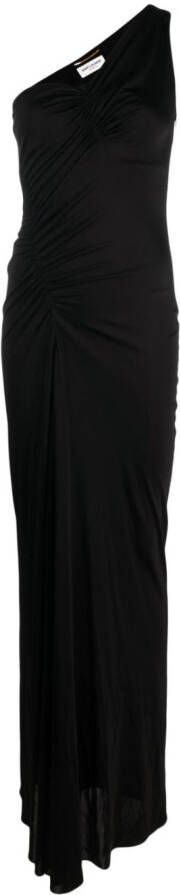Saint Laurent Asymmetrische jurk Zwart