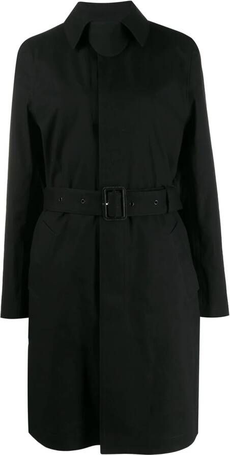 Saint Laurent Mantel met ceintuur Zwart