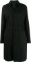 Saint Laurent Mantel met ceintuur Zwart - Thumbnail 1