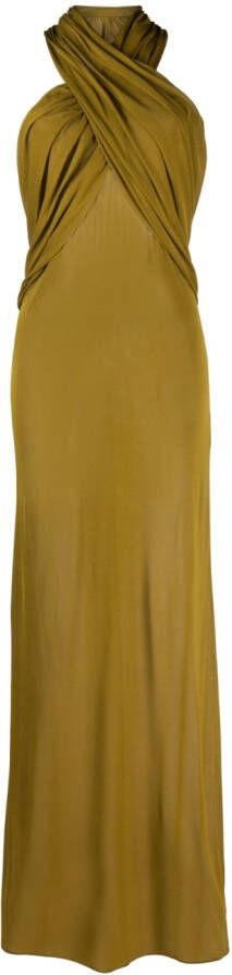 Saint Laurent Maxi-jurk met capuchon Goud