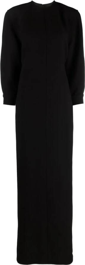 Saint Laurent Maxi-jurk met open rug Zwart