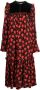 Saint Laurent Maxi-jurk met print Rood - Thumbnail 1