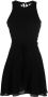 Saint Laurent Midi-jurk met open rug Zwart - Thumbnail 1