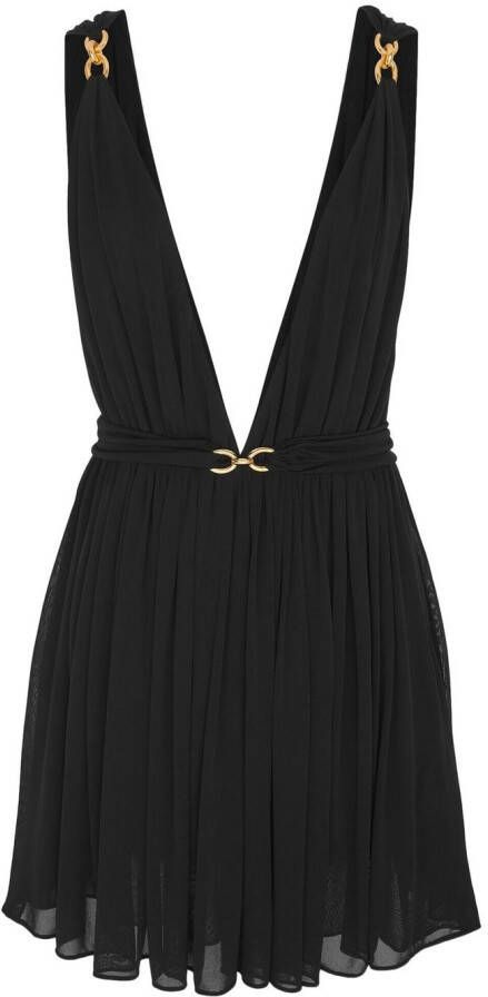 Saint Laurent Mini-jurk met borduurwerk Zwart