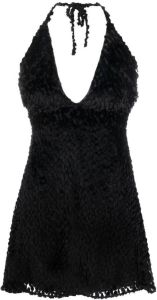 Saint Laurent Mini-jurk met halternek Zwart