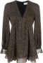 Saint Laurent Mini-jurk met luipaardprint Bruin - Thumbnail 1