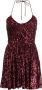 Saint Laurent Mini-jurk met pailletten Rood - Thumbnail 1