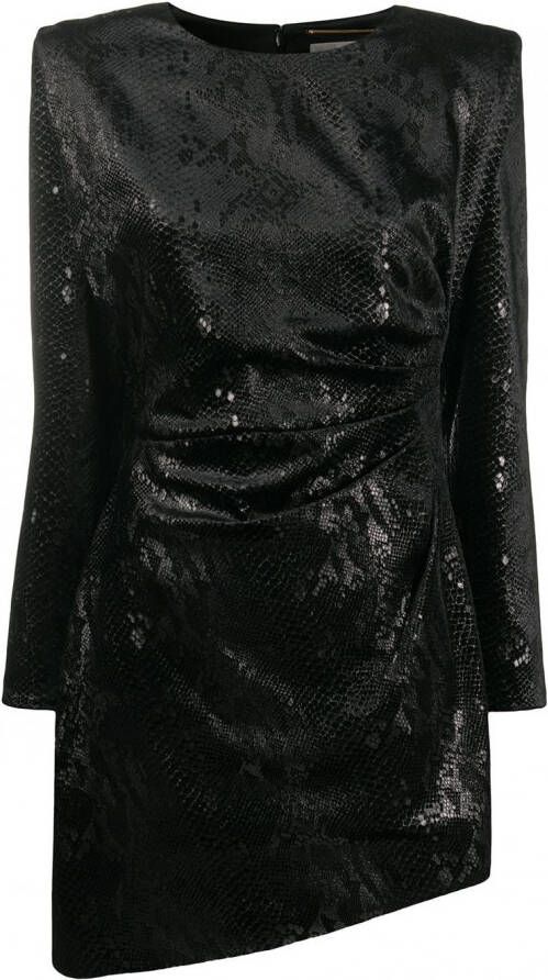 Saint Laurent Mini-jurk met slangenhuid-effect Zwart