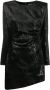 Saint Laurent Mini-jurk met slangenhuid-effect Zwart - Thumbnail 1