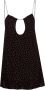 Saint Laurent Mini-jurk met stippen Zwart - Thumbnail 1