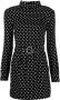 Saint Laurent Mini-jurk met stippen Zwart - Thumbnail 1