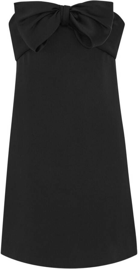 Saint Laurent Mini-jurk met strikdetail Zwart