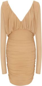 Saint Laurent Mini-jurk met V-hals Beige