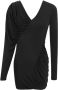 Saint Laurent Mini-jurk met V-hals Zwart - Thumbnail 1