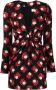 Saint Laurent Mini-jurk met watervalhals Zwart - Thumbnail 1