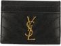 Saint Laurent Pasjeshouder met monogram Zwart - Thumbnail 1