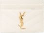 Saint Laurent Pasjeshouder met monogram Wit - Thumbnail 1