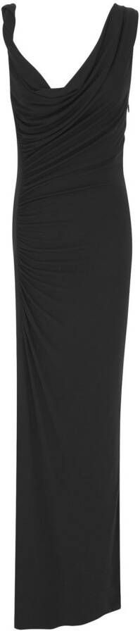 Saint Laurent Mouwloze maxi-jurk Zwart