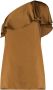 Saint Laurent Off-shoulder jurk Bruin - Thumbnail 1