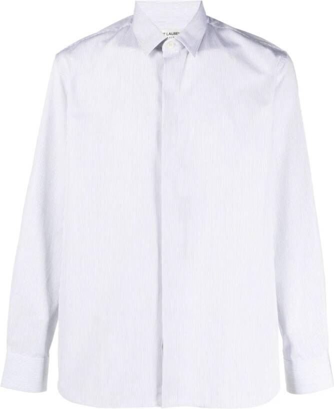 Saint Laurent Overhemd met krijtstreep Wit
