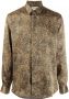 Saint Laurent Overhemd met print Geel - Thumbnail 1