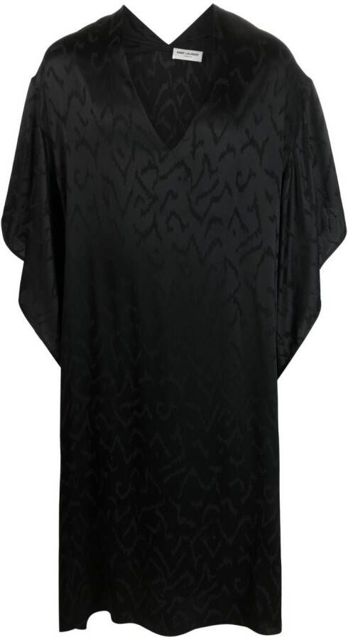 Saint Laurent Overhemd met zebraprint Zwart
