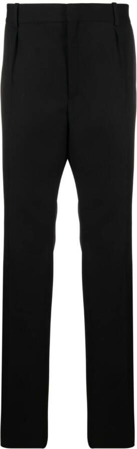 Saint Laurent Pantalon met streepdetail Zwart