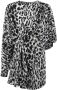 Saint Laurent panterjurk met luipaardprint Zwart - Thumbnail 1