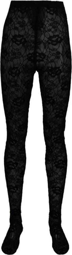 Saint Laurent Panty met kant Zwart