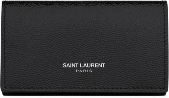 Saint Laurent Pasjeshouder met logoprint Zwart