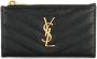 Saint Laurent Cassandre leren pasjeshouder Zwart - Thumbnail 1