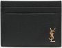 Saint Laurent Pasjeshouder met monogramplakkaat Zwart - Thumbnail 1