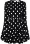 Saint Laurent Mini-jurk met stippen Zwart - Thumbnail 1