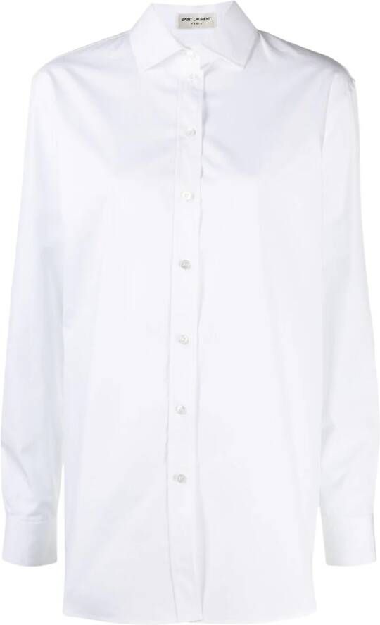 Saint Laurent Popeline blouse Wit